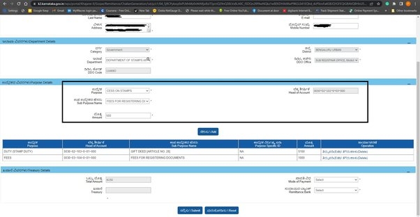 property gift deed rules karnataka