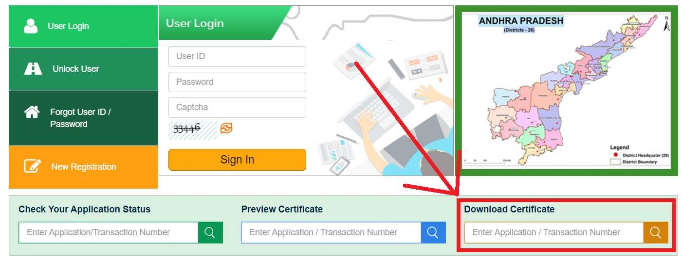 Download Local Status Certificate Andhra Pradesh
